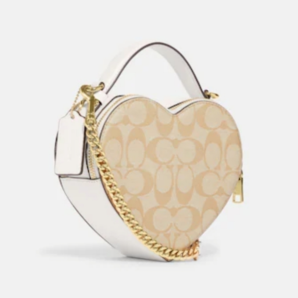 Heart Crossbody In Signature Canvas - Picture 2 of 4